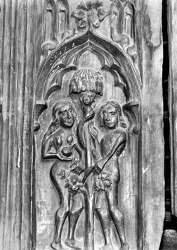 preview Wismar: St. Nikolai, Chorgestühl aus St. Georgen, Adam und Eva